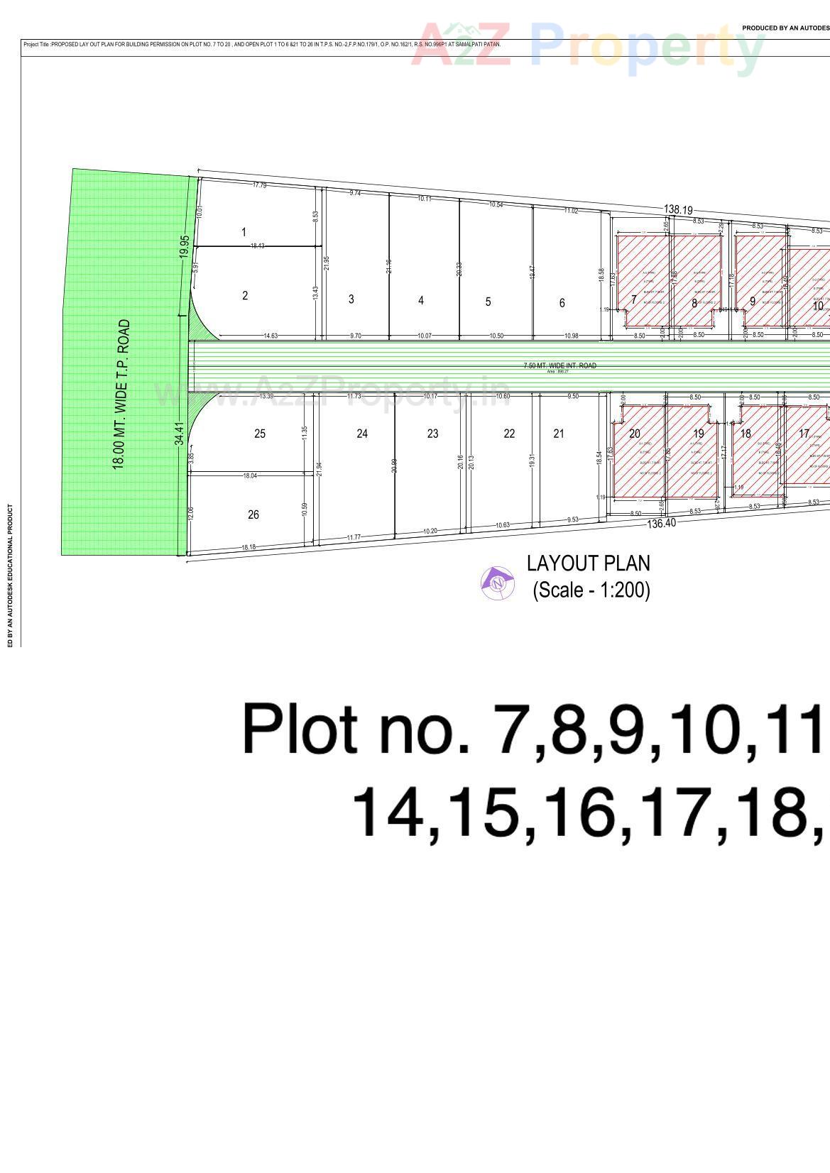 Layout of real estate project Suleshwari Sanidhya located at Samalpati, Patan, Gujarat