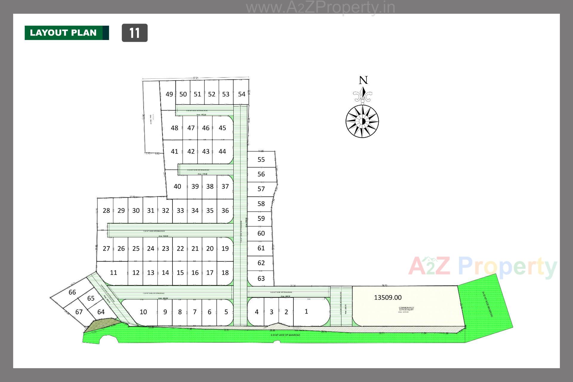 Layout of real estate project Swadur Heritage located at Samalpati, Patan, Gujarat