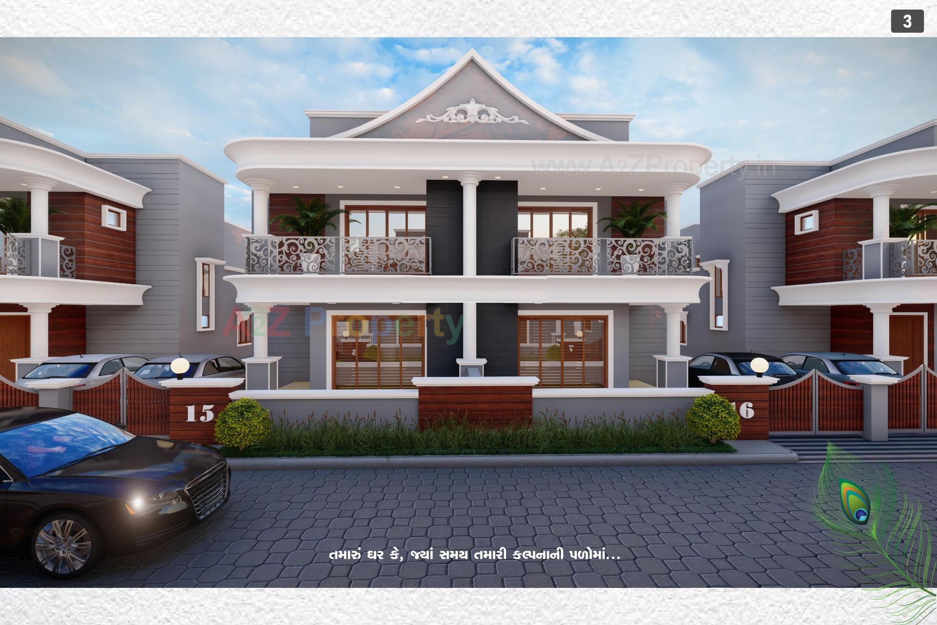 3D Elevation of real estate project Swadur Heritage located at Samalpati, Patan, Gujarat