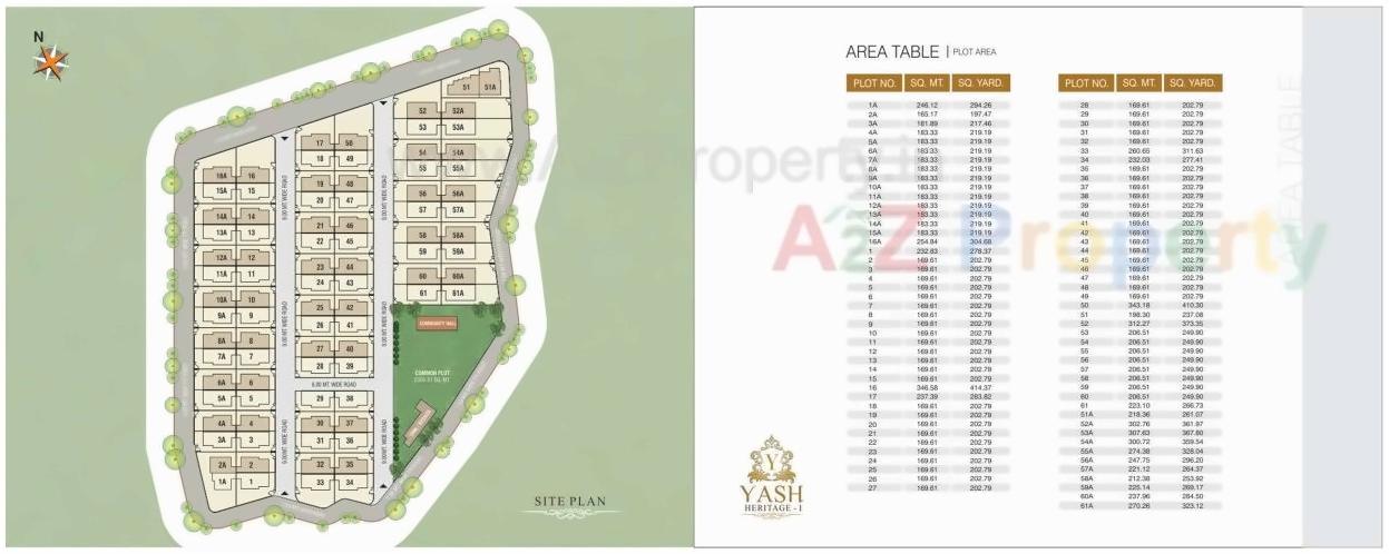 Layout of real estate project Yash Heritage located at Patan, Patan, Gujarat