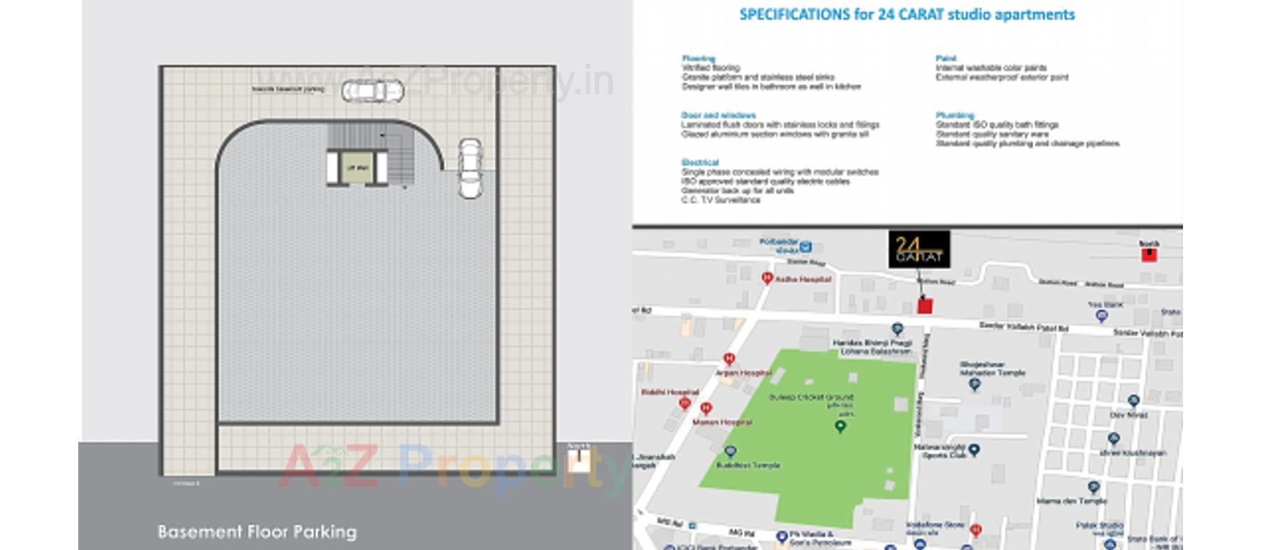 Layout of real estate project 24 Carat located at Porbandar, Porbandar, Gujarat