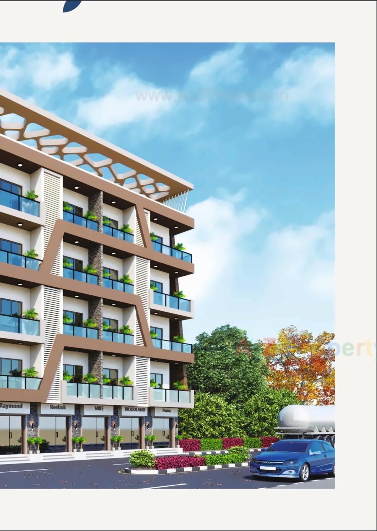 3D Elevation of real estate project Balaji Avenue located at Porbander, Porbandar, Gujarat
