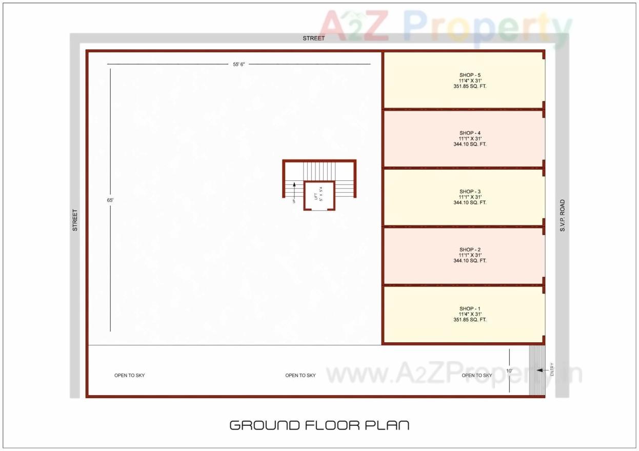 Layout of real estate project Balaji Avenue located at Porbander, Porbandar, Gujarat
