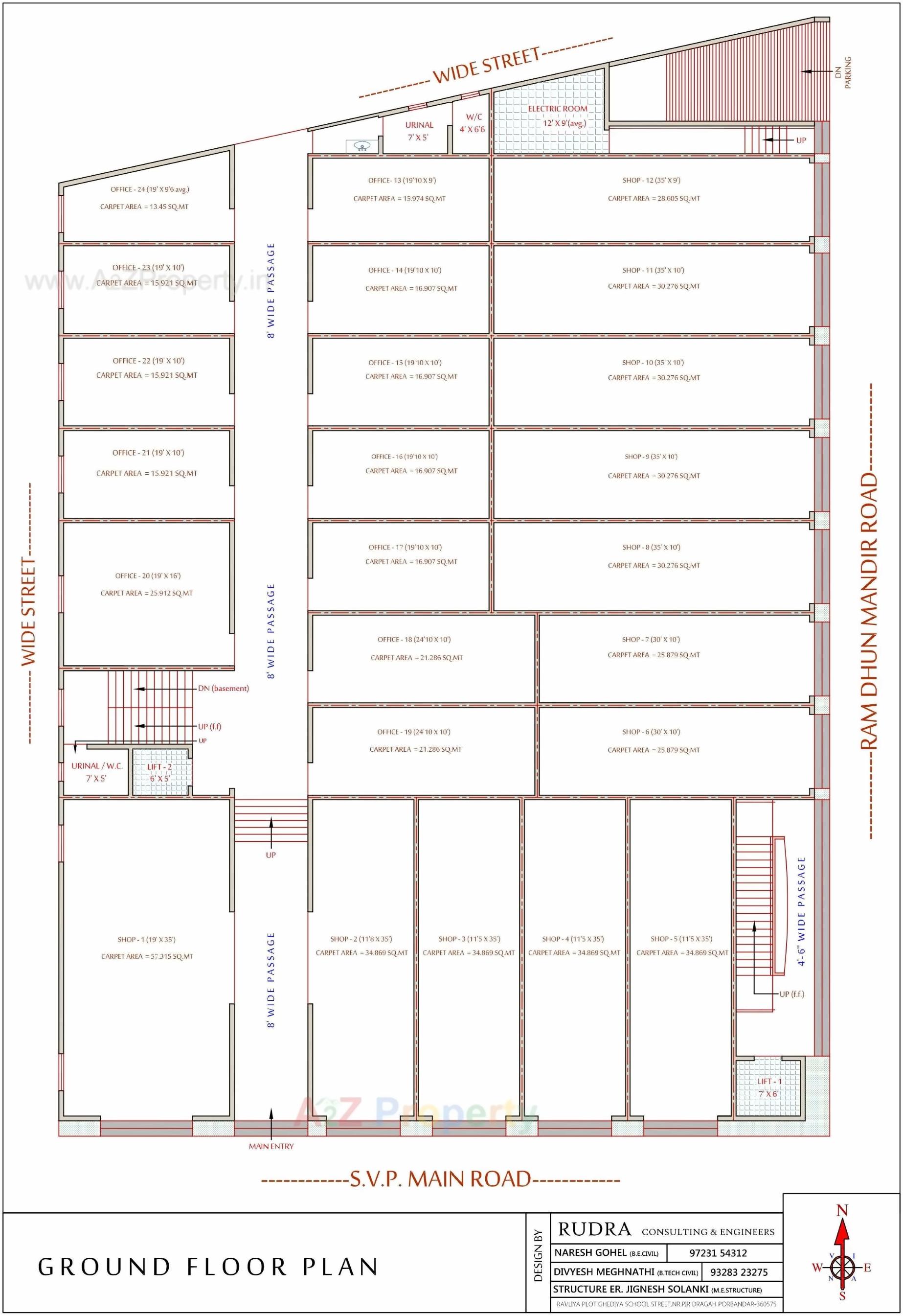 Layout of real estate project Balaji Icon located at Porbandar, Porbandar, Gujarat