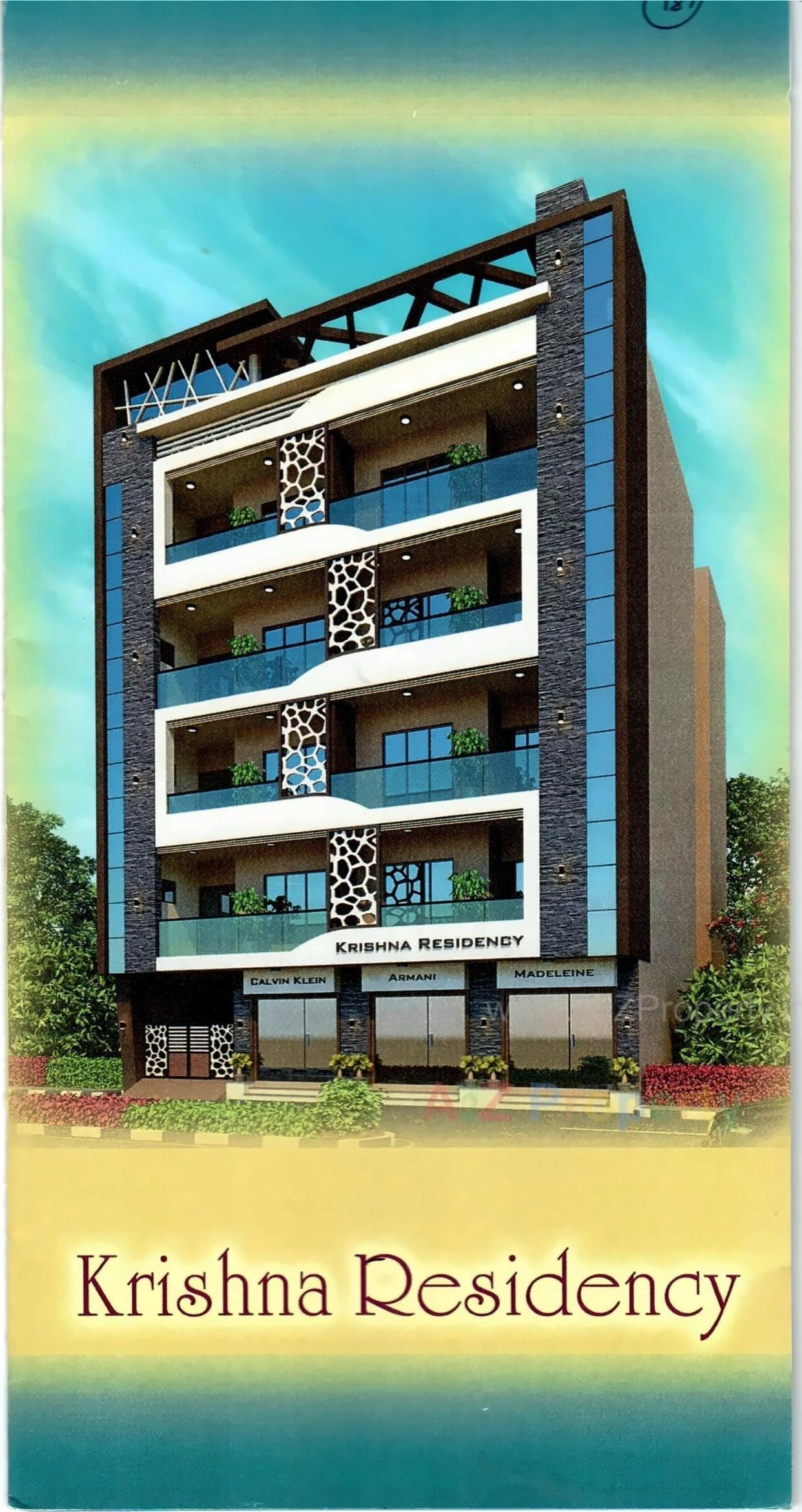 3D Elevation of real estate project Krishna Residency located at Kali, Porbandar, Gujarat