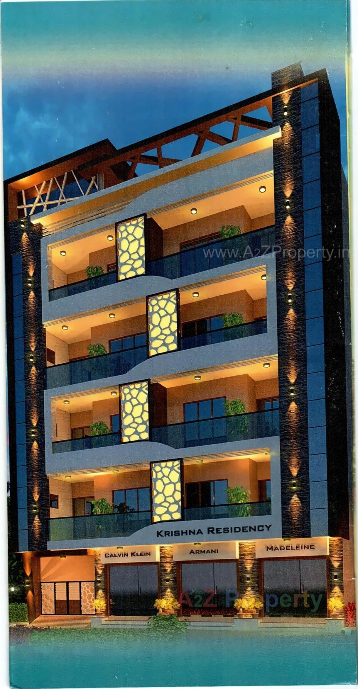3D Elevation of real estate project Krishna Residency located at Kali, Porbandar, Gujarat