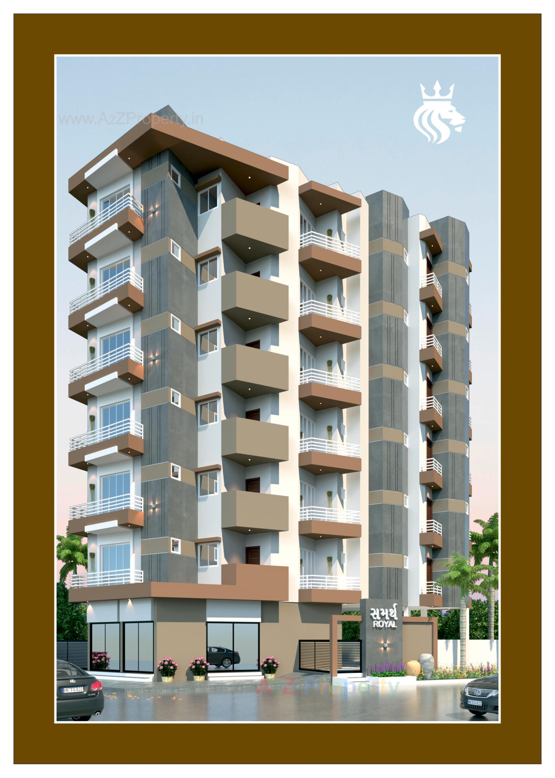3D Elevation of real estate project Samarth Royal located at Porbandar, Porbandar, Gujarat