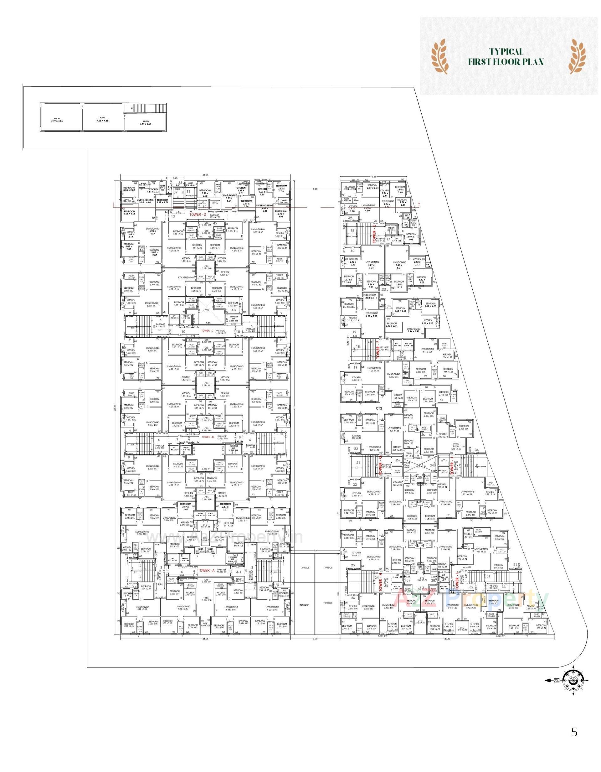 Layout of real estate project 9th Avenue located at Raiya, Rajkot, Gujarat
