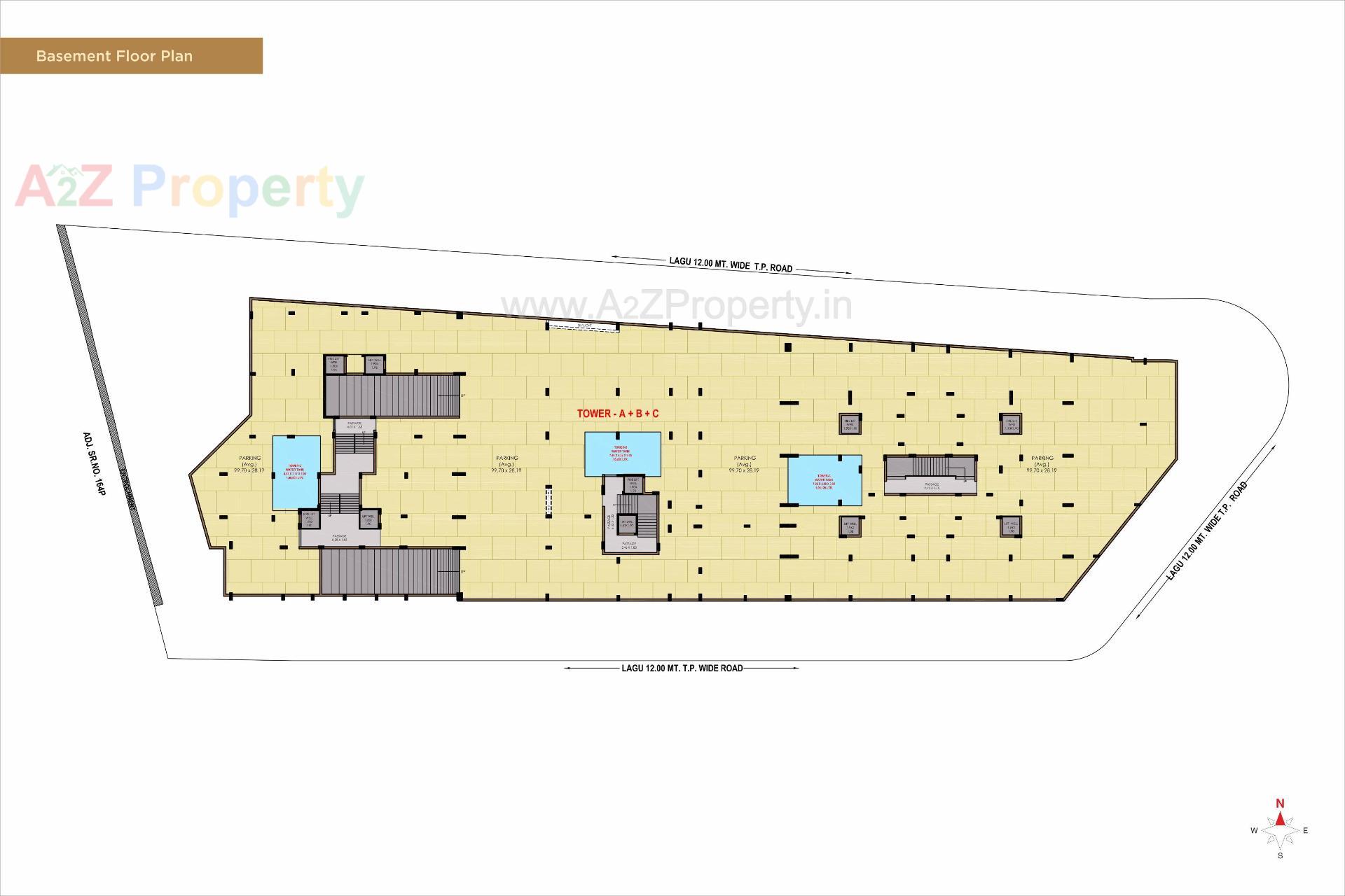 Layout of real estate project Aadarsh Avenue located at Mavdi, Rajkot, Gujarat