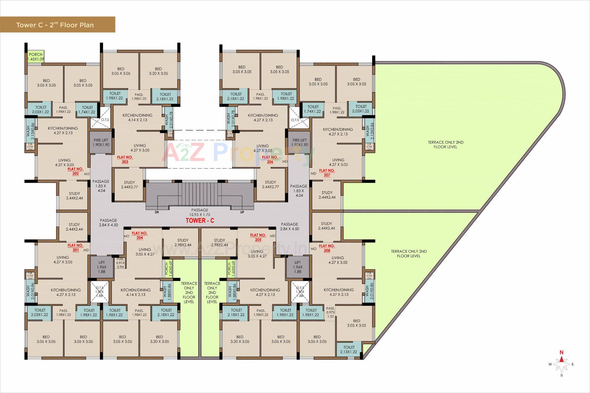 Layout of real estate project Aadarsh Avenue located at Mavdi, Rajkot, Gujarat