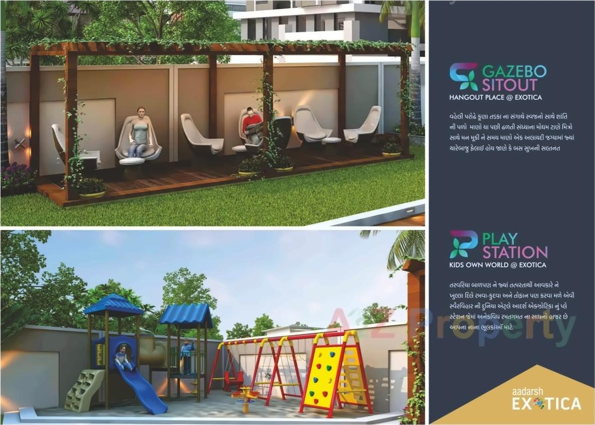 3D Elevation of real estate project Aadarsh Exotica located at Vavadi, Rajkot, Gujarat