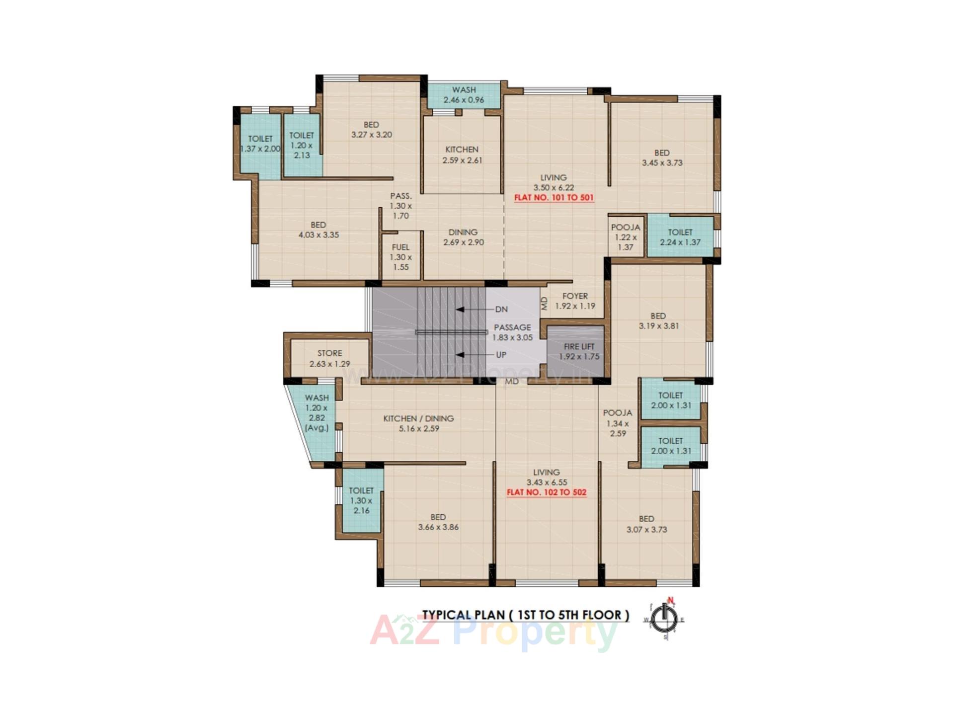 Layout of real estate project Aadarsh Gold located at Mavdi, Rajkot, Gujarat