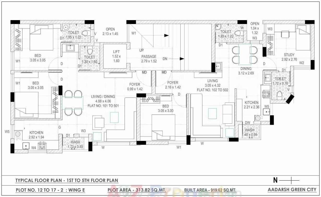 Layout of real estate project Aadarsh Green City located at Mavdi, Rajkot, Gujarat