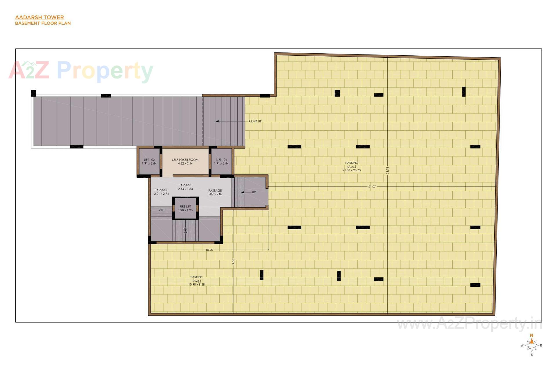 Layout of real estate project Aadarsh Tower   Aadarsh Luxuria located at Mavdi, Rajkot, Gujarat