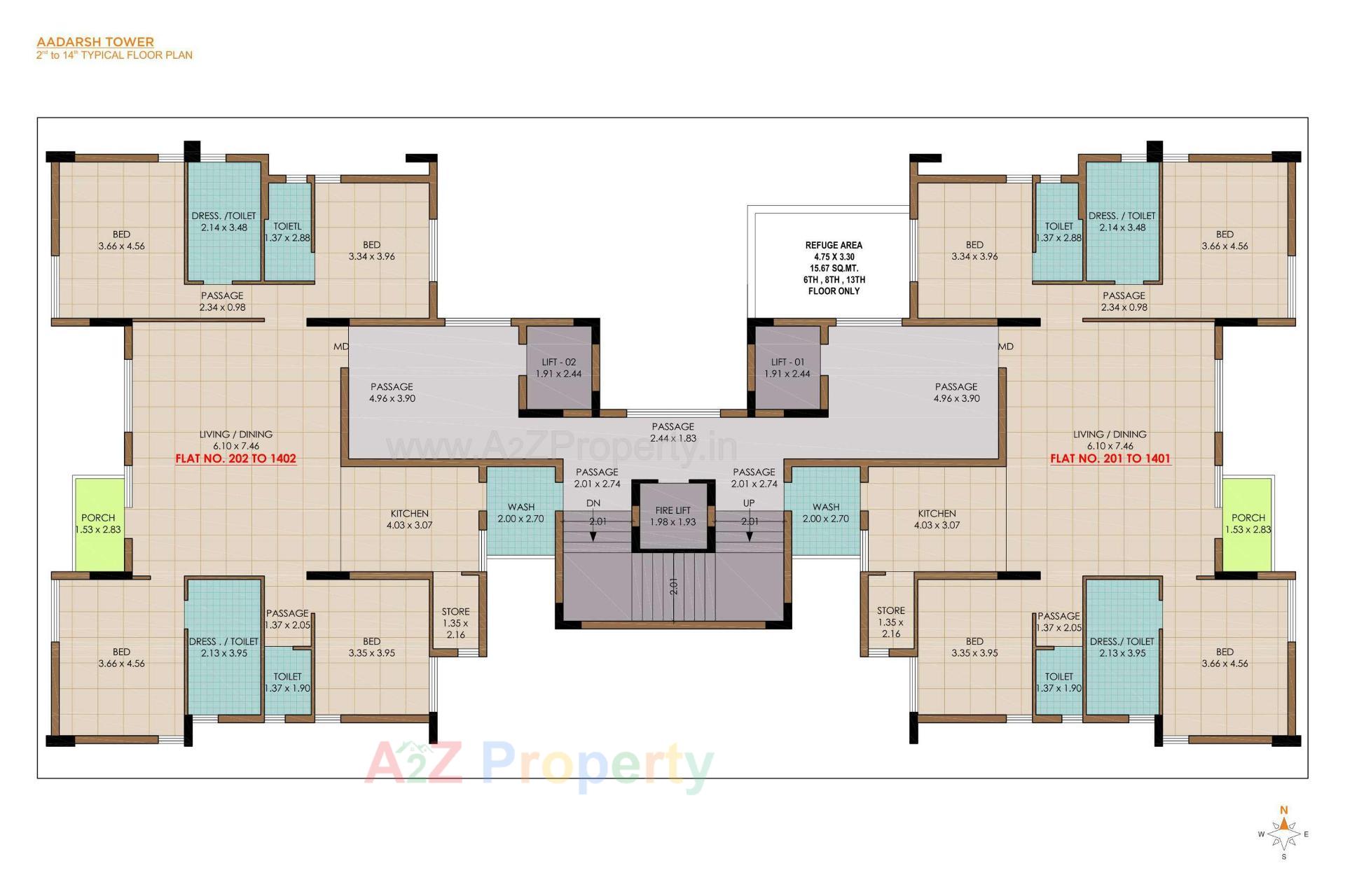 Layout of real estate project Aadarsh Tower   Aadarsh Luxuria located at Mavdi, Rajkot, Gujarat