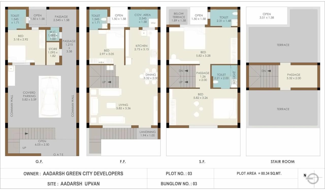 Layout of real estate project Aadarsh Upvan located at Vavdi, Rajkot, Gujarat