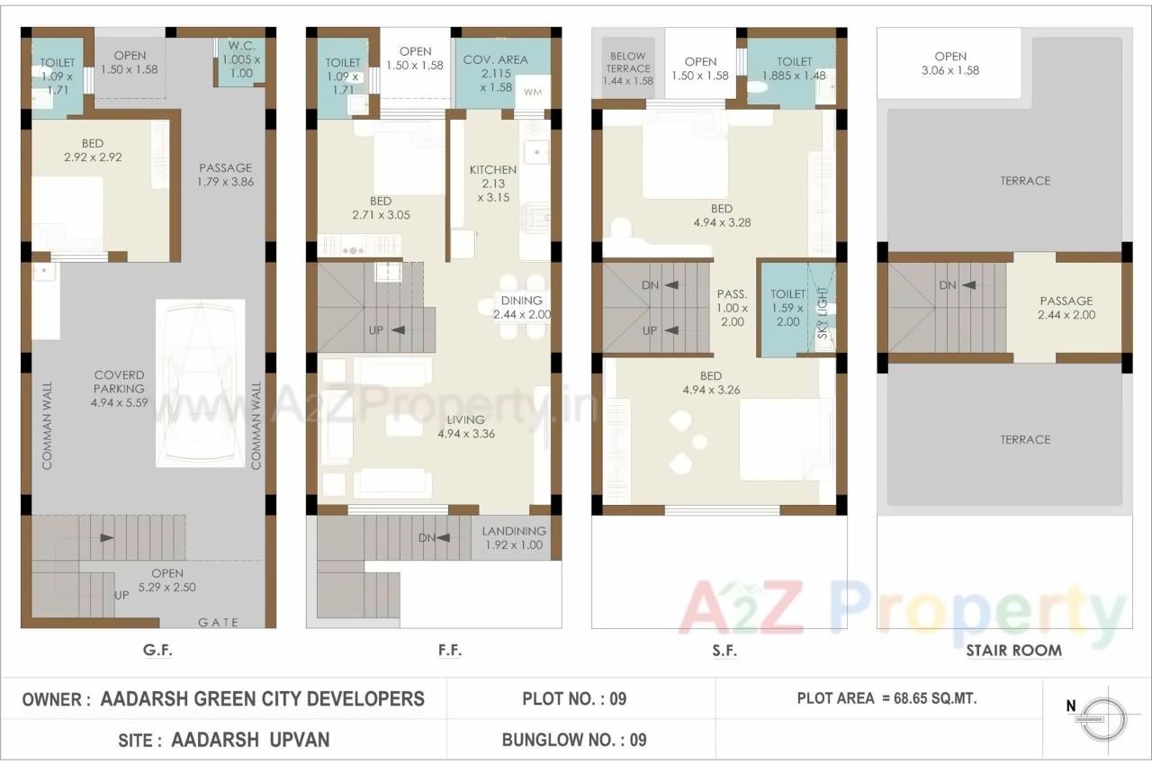 Layout of real estate project Aadarsh Upvan located at Vavdi, Rajkot, Gujarat