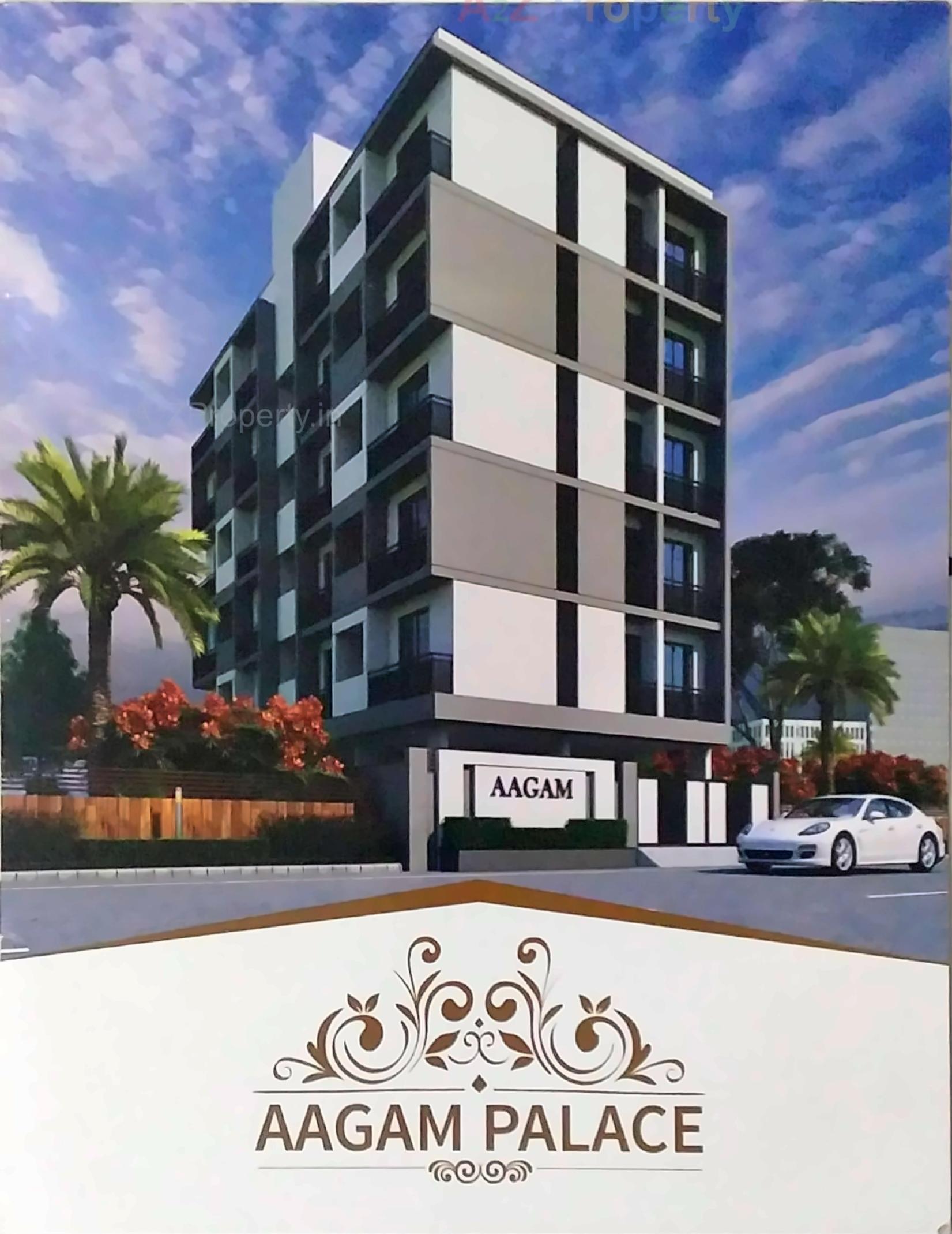 3D Elevation of real estate project Aagam Palace located at Ghanteshwar, Rajkot, Gujarat