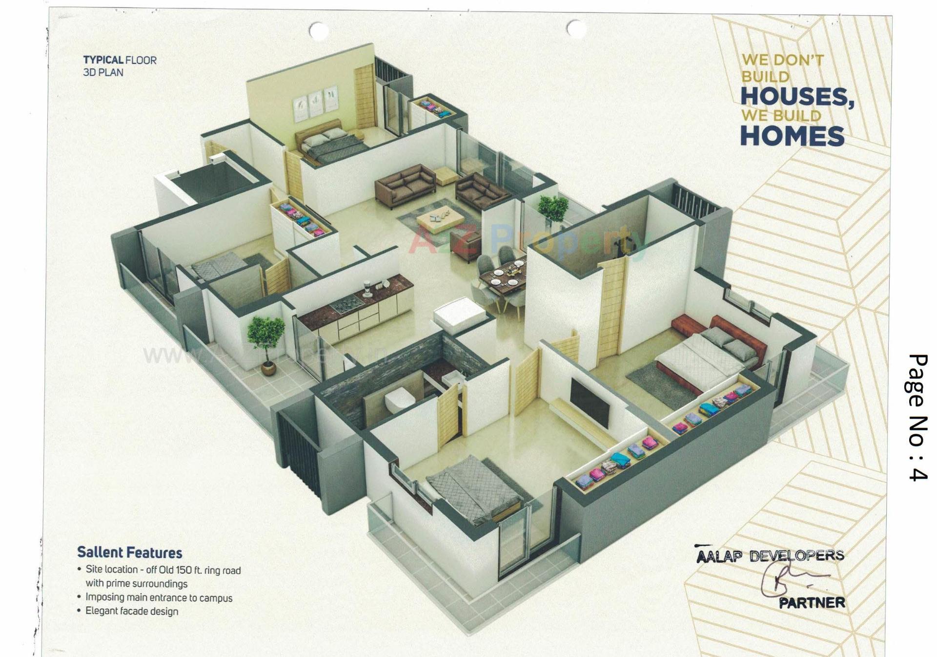 Layout of real estate project Aalap Astoria located at Nanamava, Rajkot, Gujarat