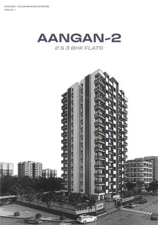 Elevation of real estate project Aangan located at Madhapar, Rajkot, Gujarat