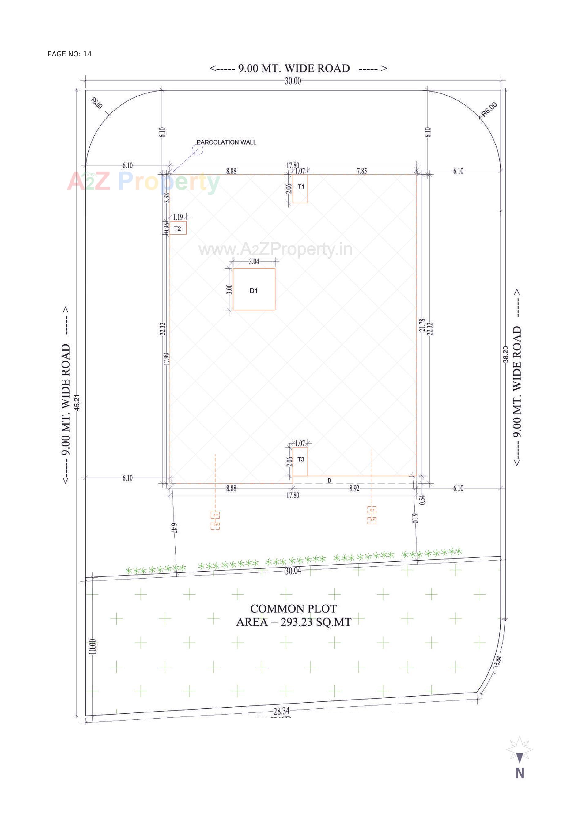 Layout of real estate project Aangan located at Madhapar, Rajkot, Gujarat