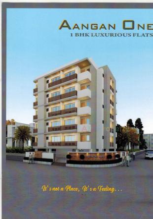 Elevation of real estate project Aangan One located at Vavdi, Rajkot, Gujarat