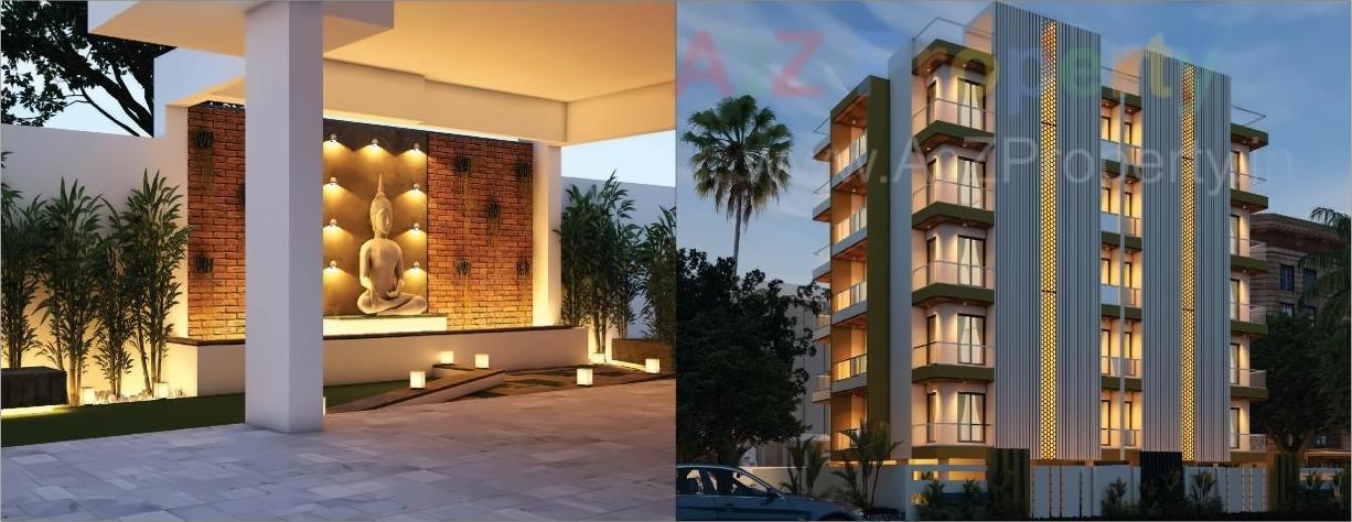 3D Elevation of real estate project Aarav Flora located at Nana-mava, Rajkot, Gujarat