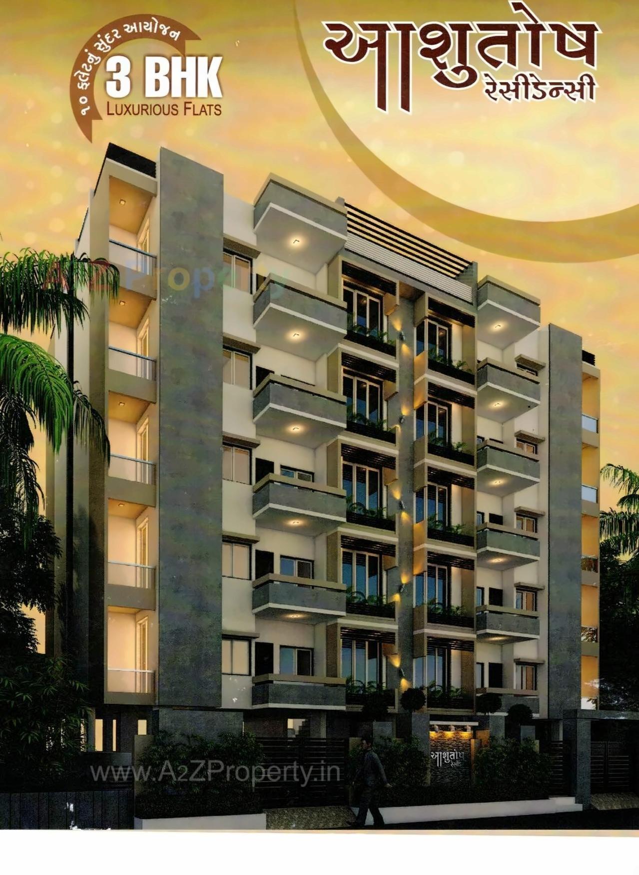 3D Elevation of real estate project Aashutosh Residency located at Rajkot, Rajkot, Gujarat