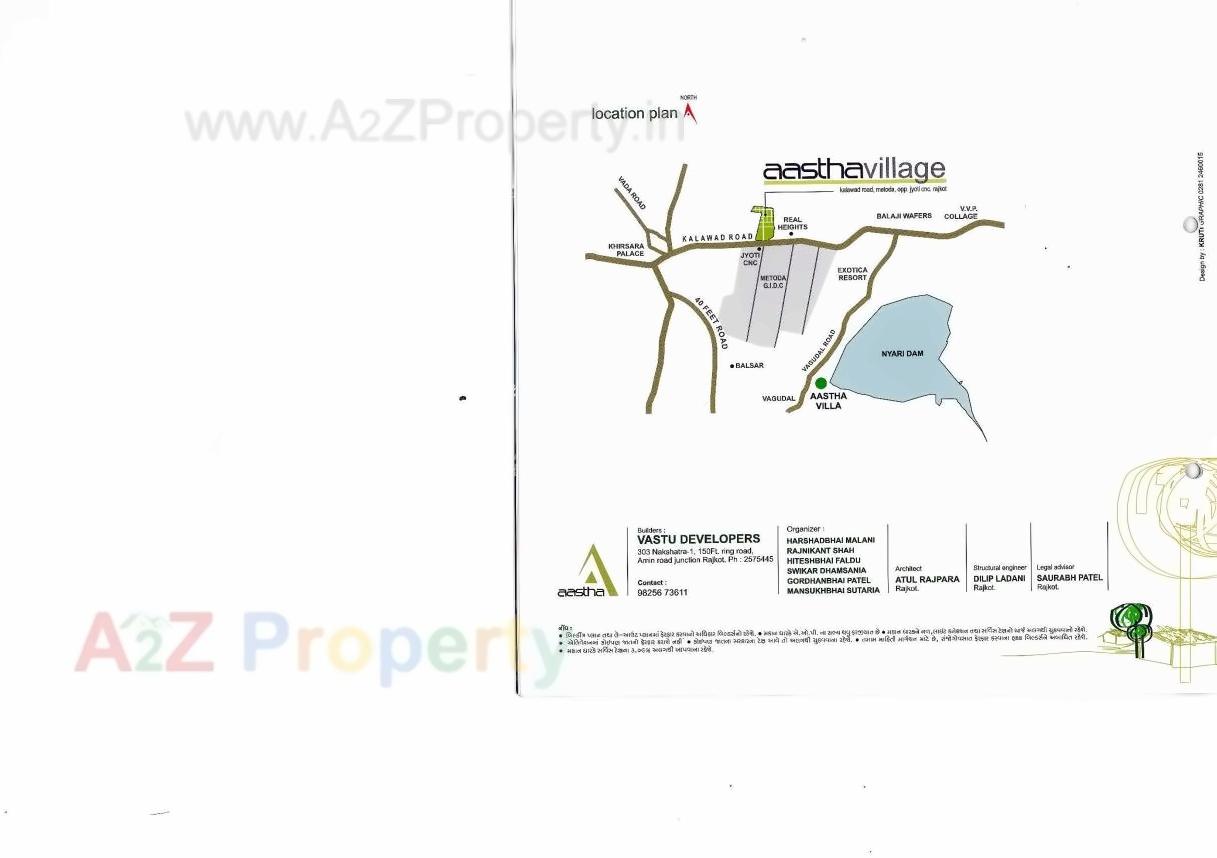  of real estate project Aastha Village located at Metoda, Rajkot, Gujarat