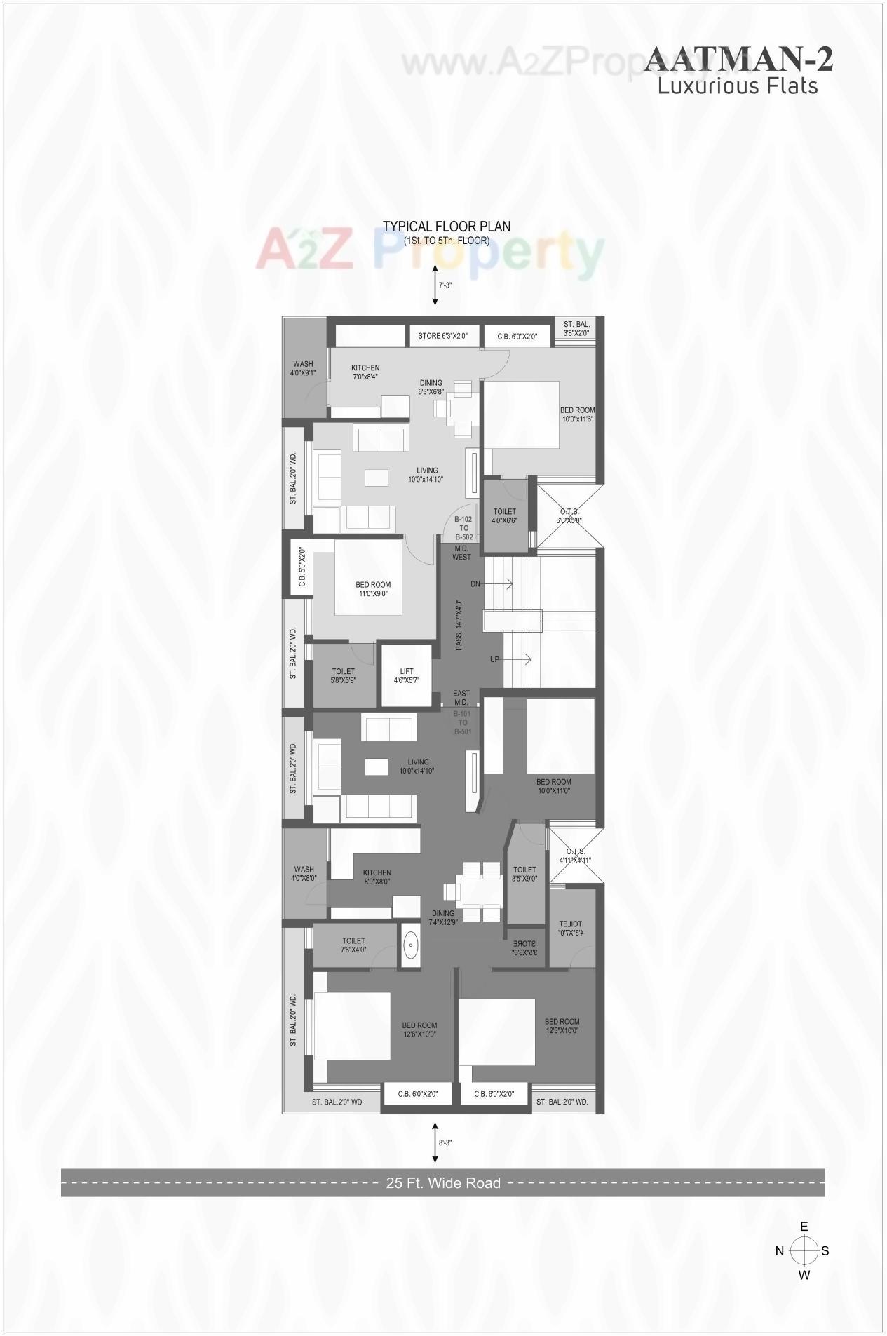 Layout of real estate project Aatman located at Nana-mava, Rajkot, Gujarat