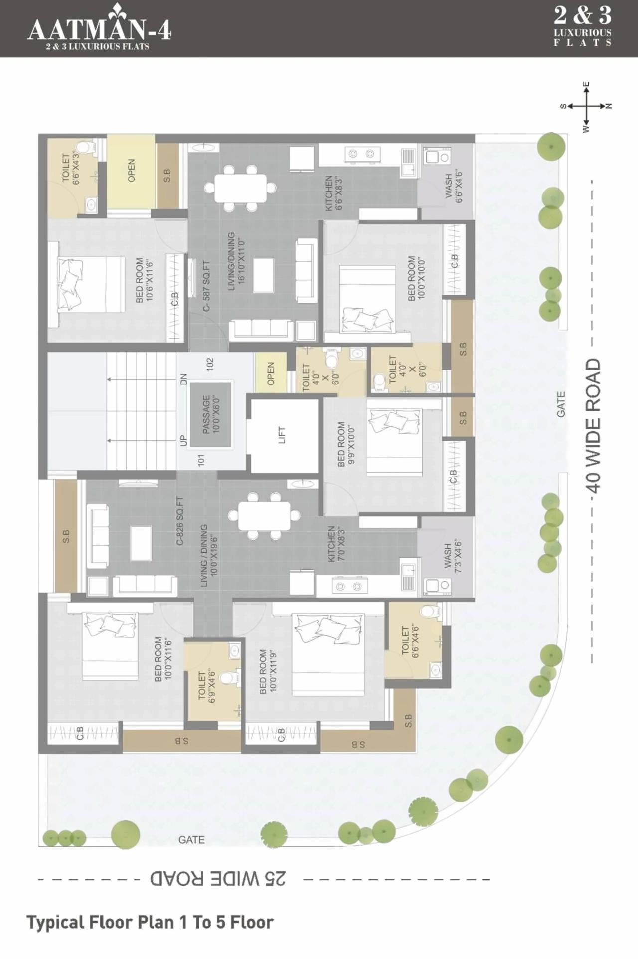 Layout of real estate project Aatman located at Raiya, Rajkot, Gujarat
