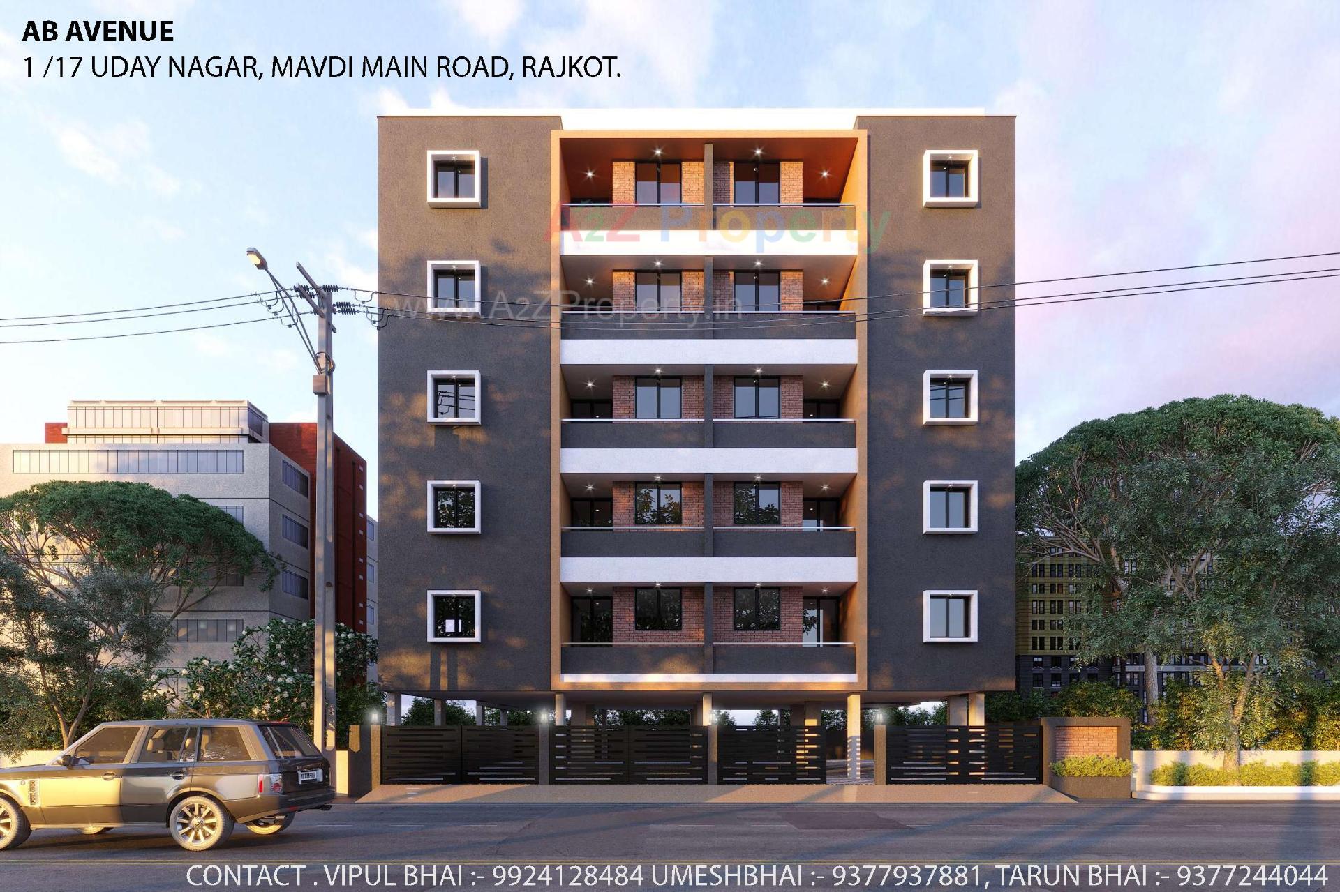 3D Elevation of real estate project Ab Avenue located at Mavdi, Rajkot, Gujarat