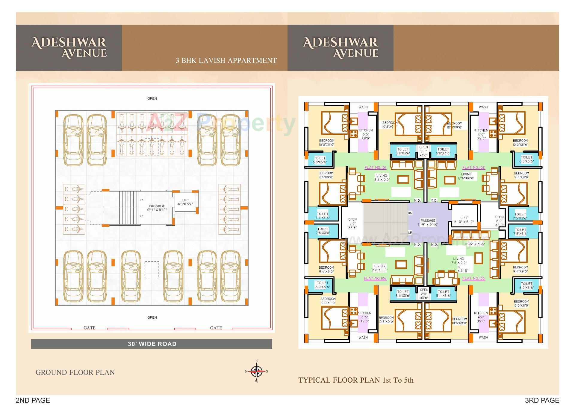 Layout of real estate project Adeshwar Avenue located at Ghanteshwar, Rajkot, Gujarat