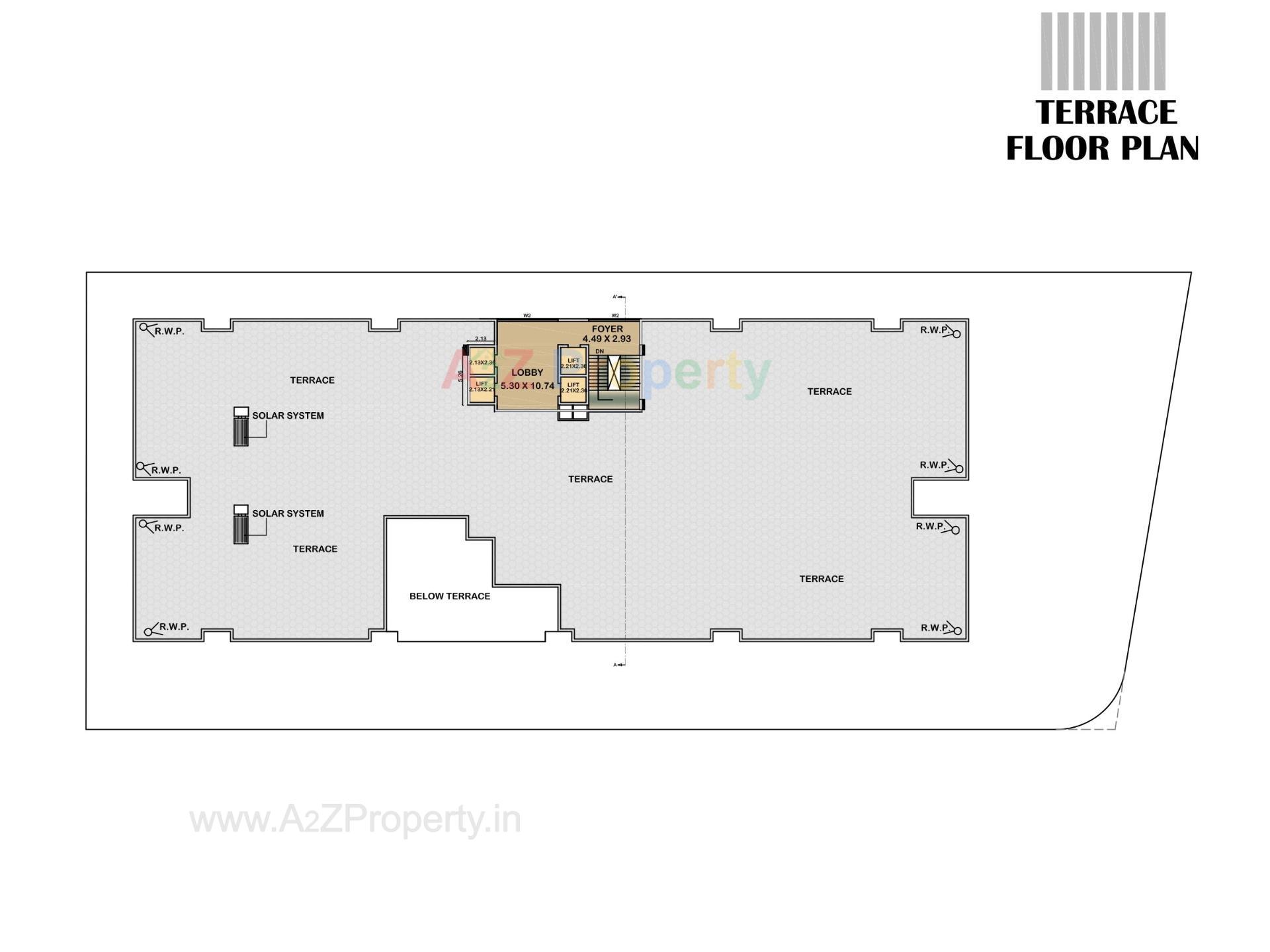 Layout of real estate project Aditya One located at Motamava, Rajkot, Gujarat