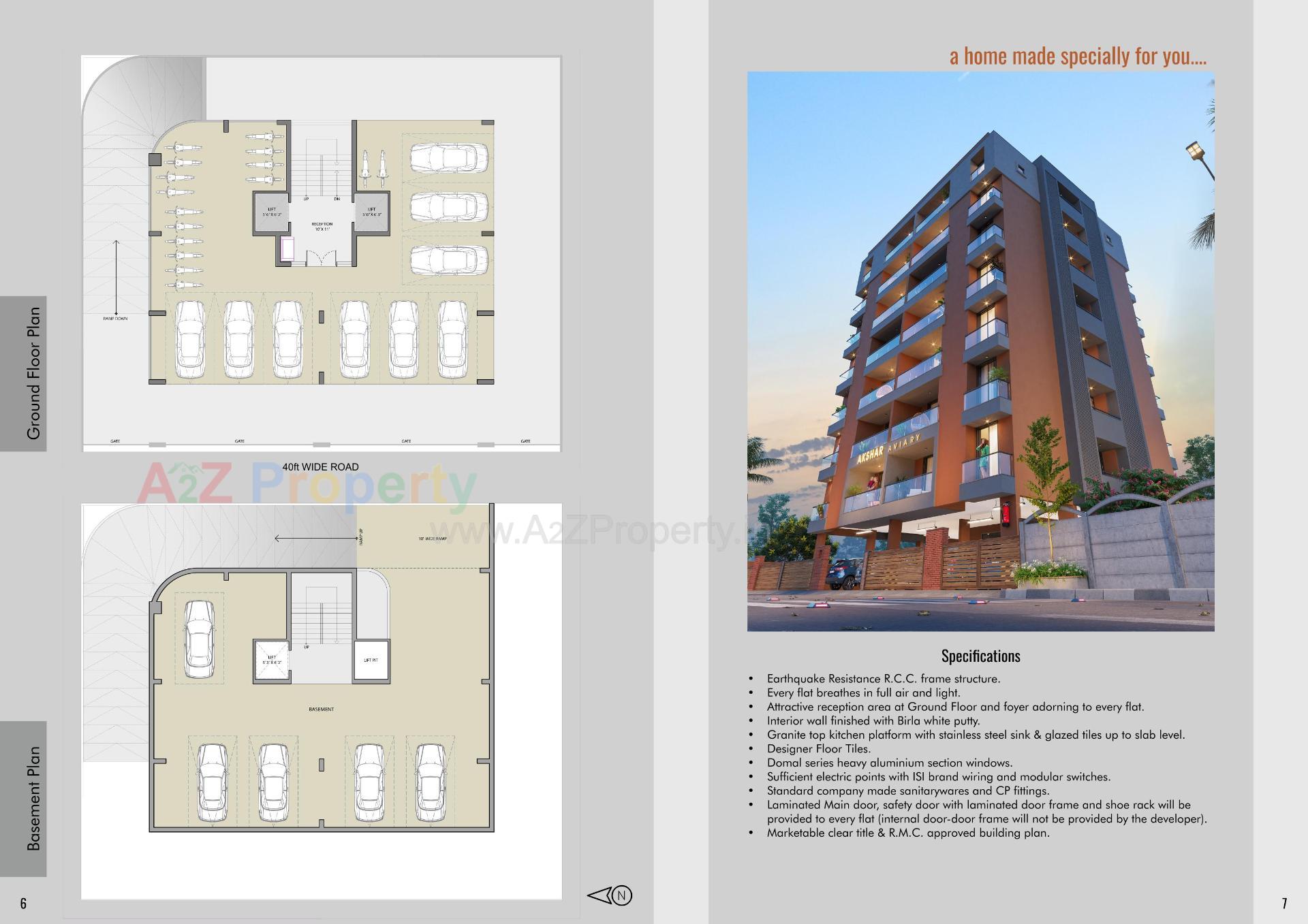 Layout of real estate project Akshar Aviary located at Nana Mava, Rajkot, Gujarat