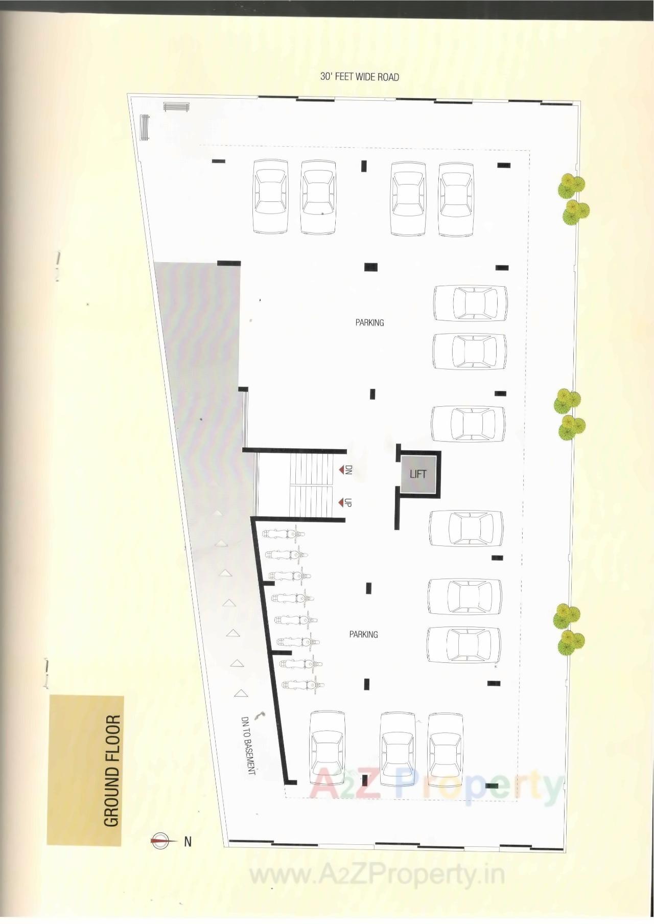 Layout of real estate project Akshar Enclave located at Nana-mava, Rajkot, Gujarat