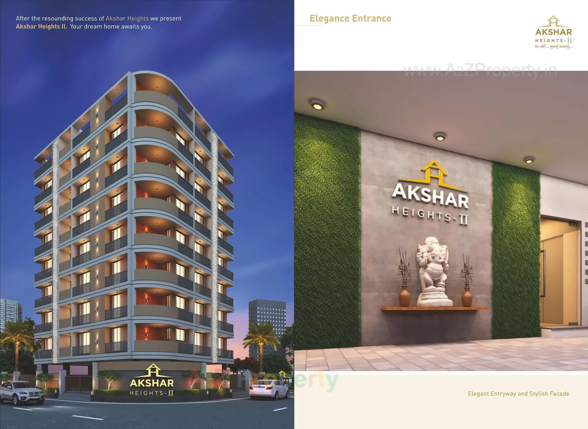 3D Elevation of real estate project Akshar Heights located at Rajkot, Rajkot, Gujarat