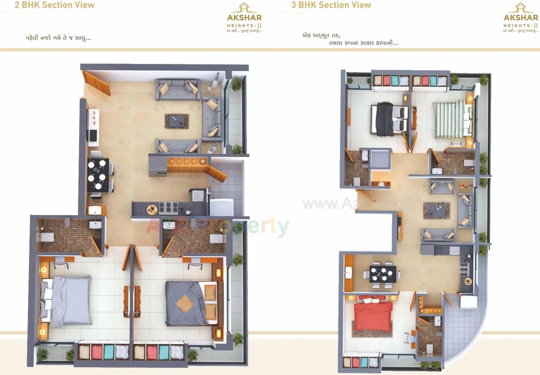 Layout of real estate project Akshar Heights located at Rajkot, Rajkot, Gujarat