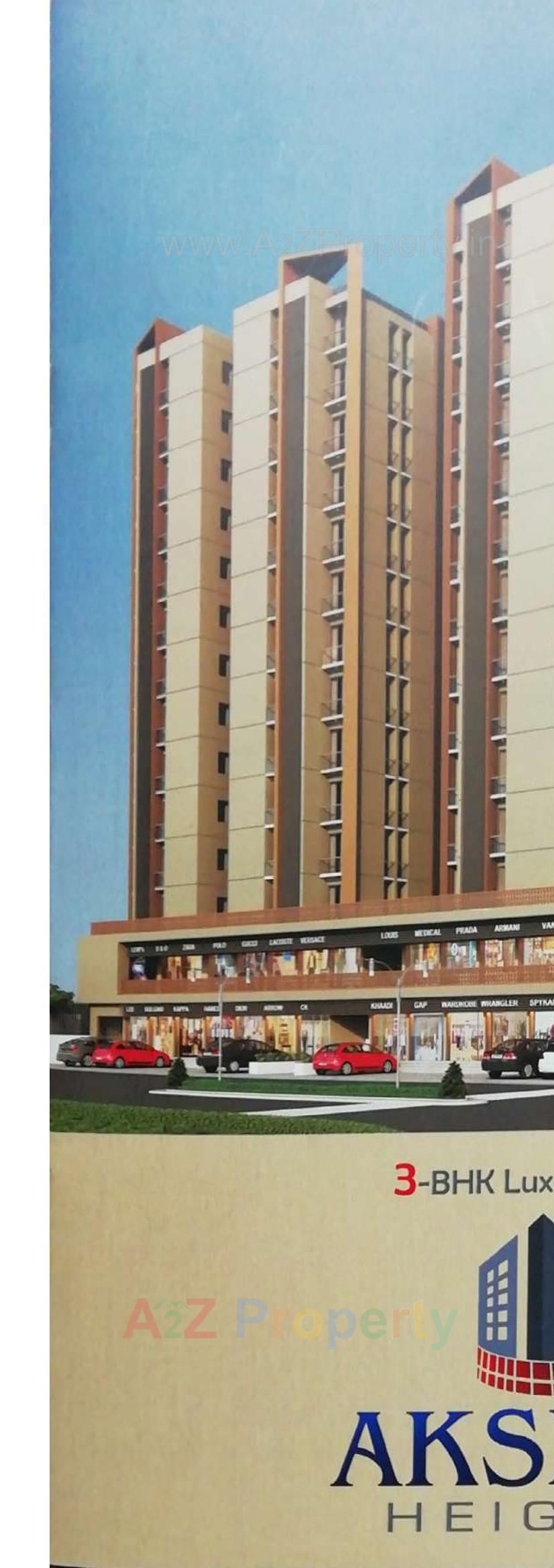 3D Elevation of real estate project Akshar Heights located at Rajkot, Rajkot, Gujarat