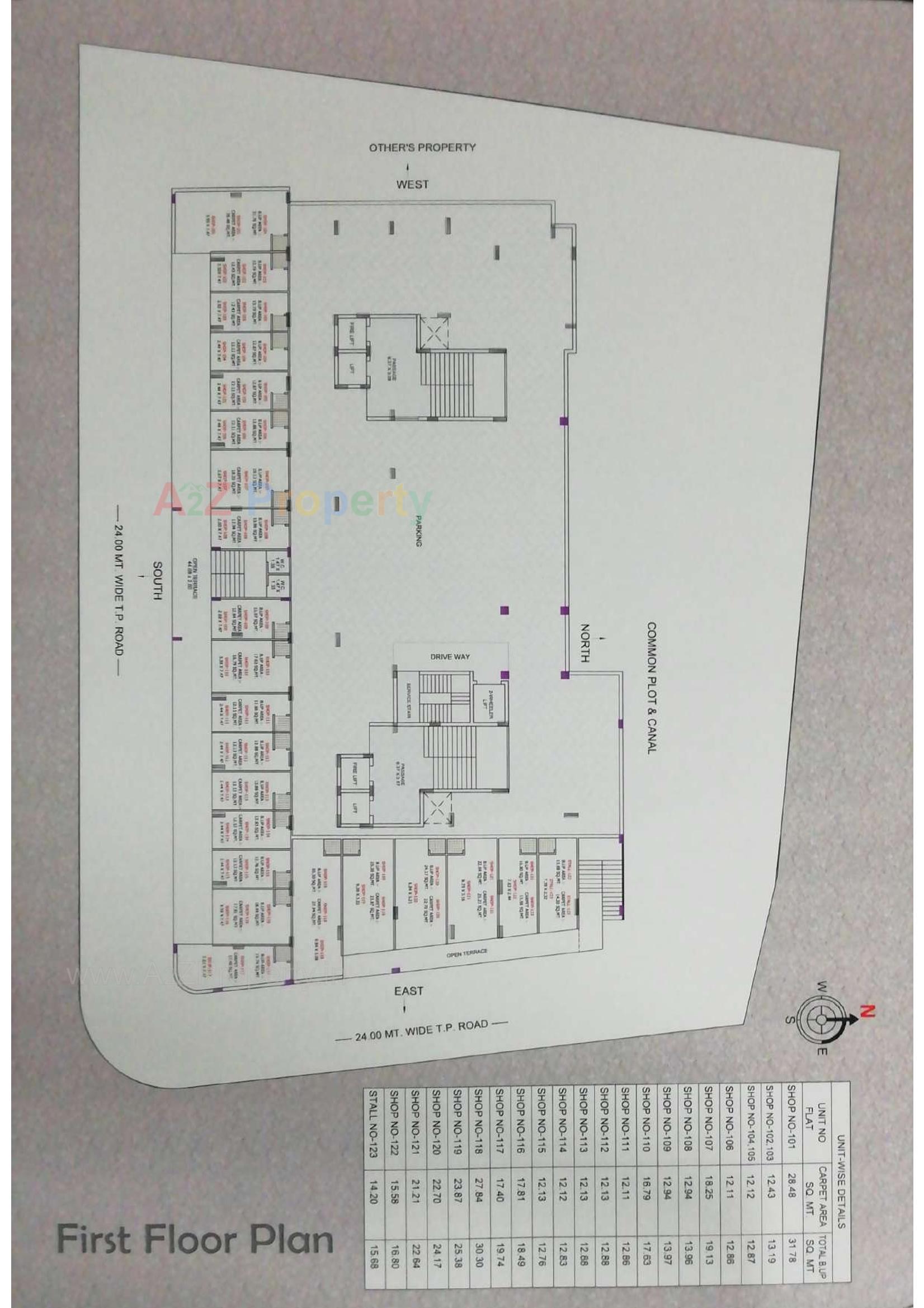 Layout of real estate project Akshar Heights located at Rajkot, Rajkot, Gujarat