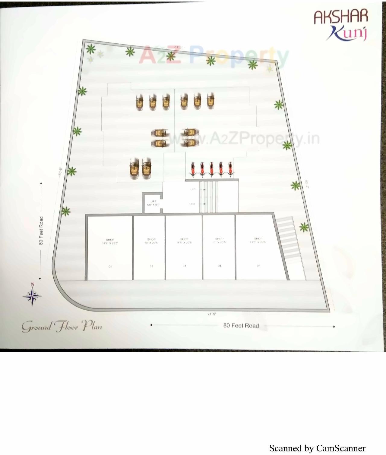 Layout of real estate project Akshar Kunj located at Mavdi, Rajkot, Gujarat