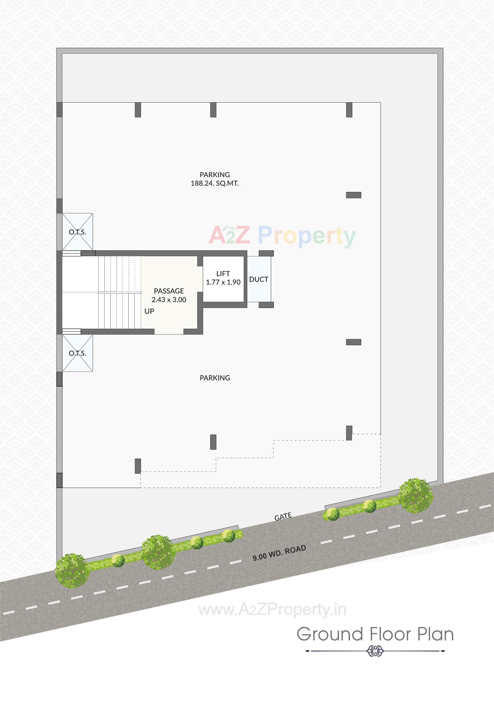 Layout of real estate project Alpha Manglam located at Nana-mava, Rajkot, Gujarat