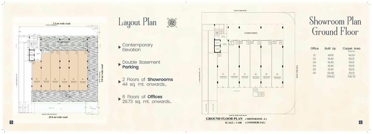 Layout of real estate project Alpha One located at Mavdi, Rajkot, Gujarat