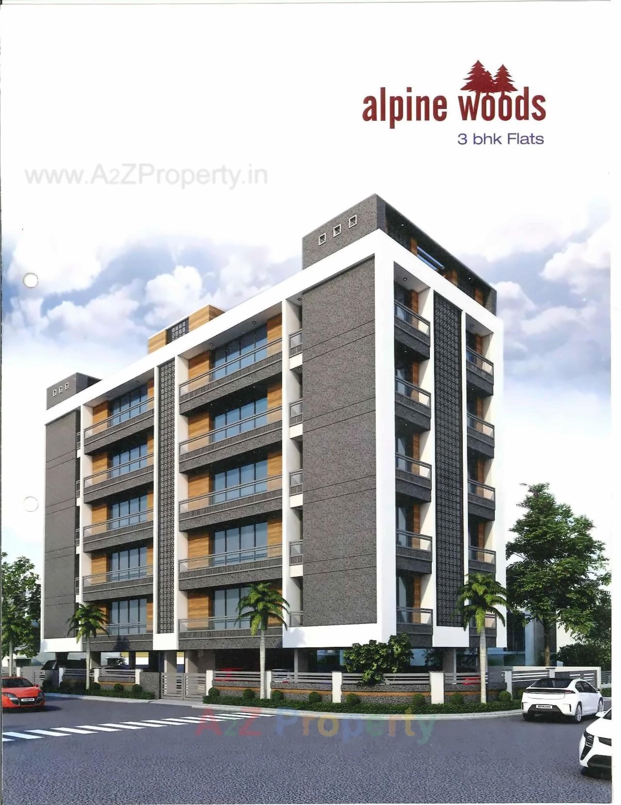 3D Elevation of real estate project Alpine Woods located at Mota-mava, Rajkot, Gujarat