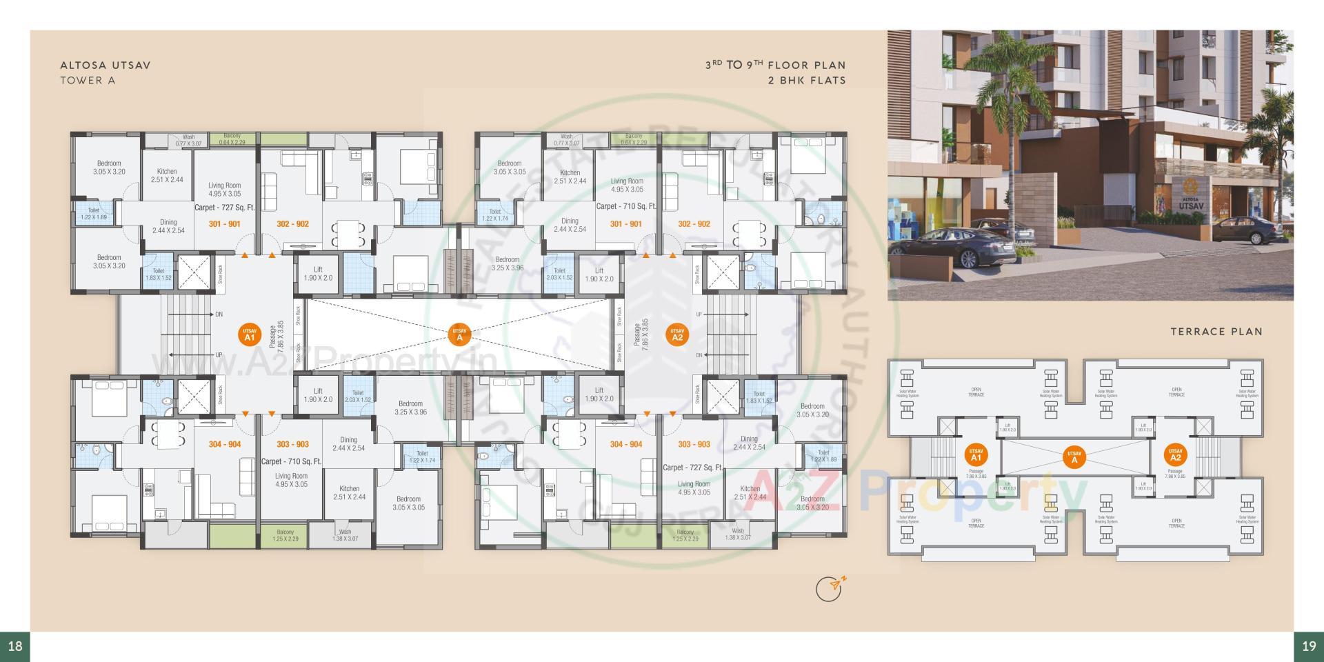 Layout of real estate project Altosa Ample Altosa Utsav located at Mavdi, Rajkot, Gujarat