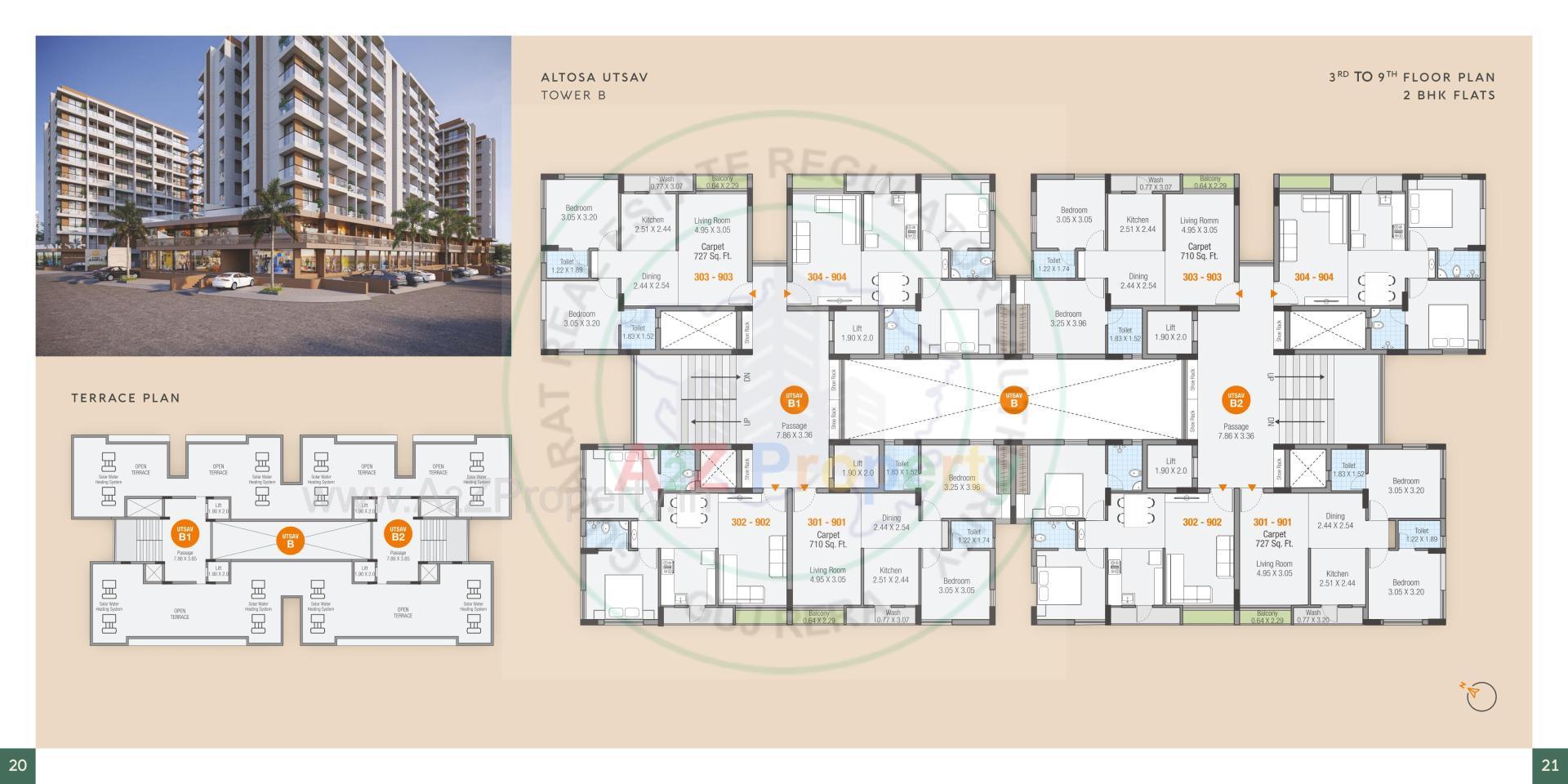 Layout of real estate project Altosa Ample Altosa Utsav located at Mavdi, Rajkot, Gujarat