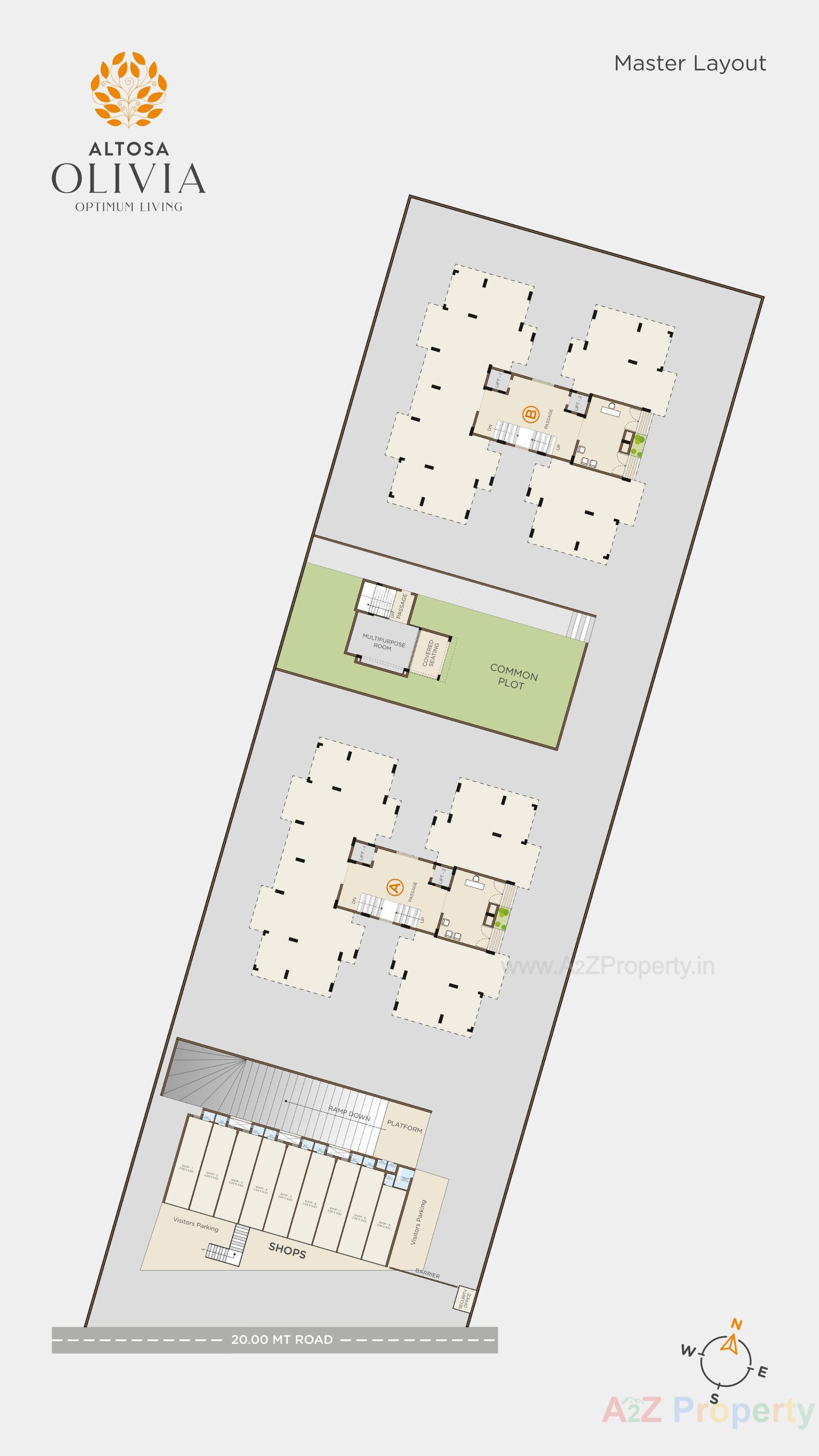 Layout of real estate project Altosa Olivia located at Mavdi, Rajkot, Gujarat