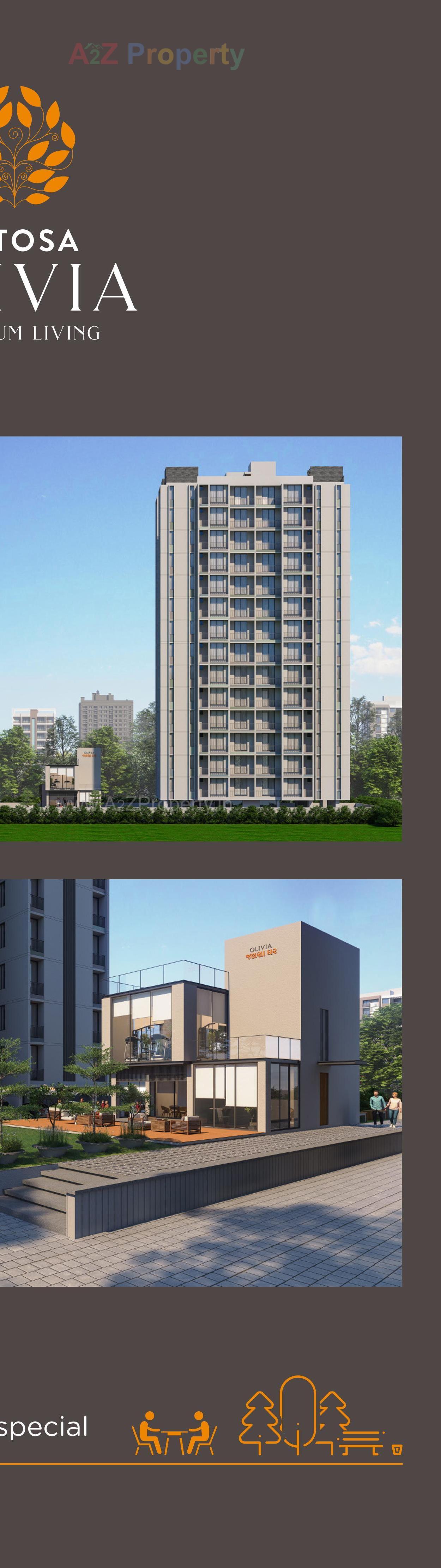 3D Elevation of real estate project Altosa Olivia located at Mavdi, Rajkot, Gujarat
