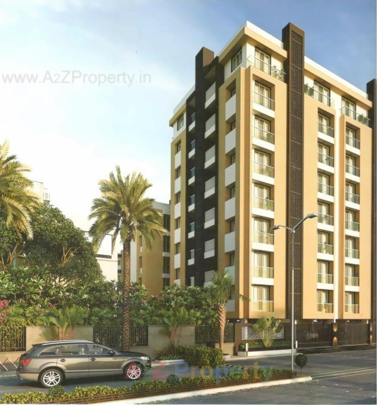 3D Elevation of real estate project Amee Residency located at Mavdi, Rajkot, Gujarat