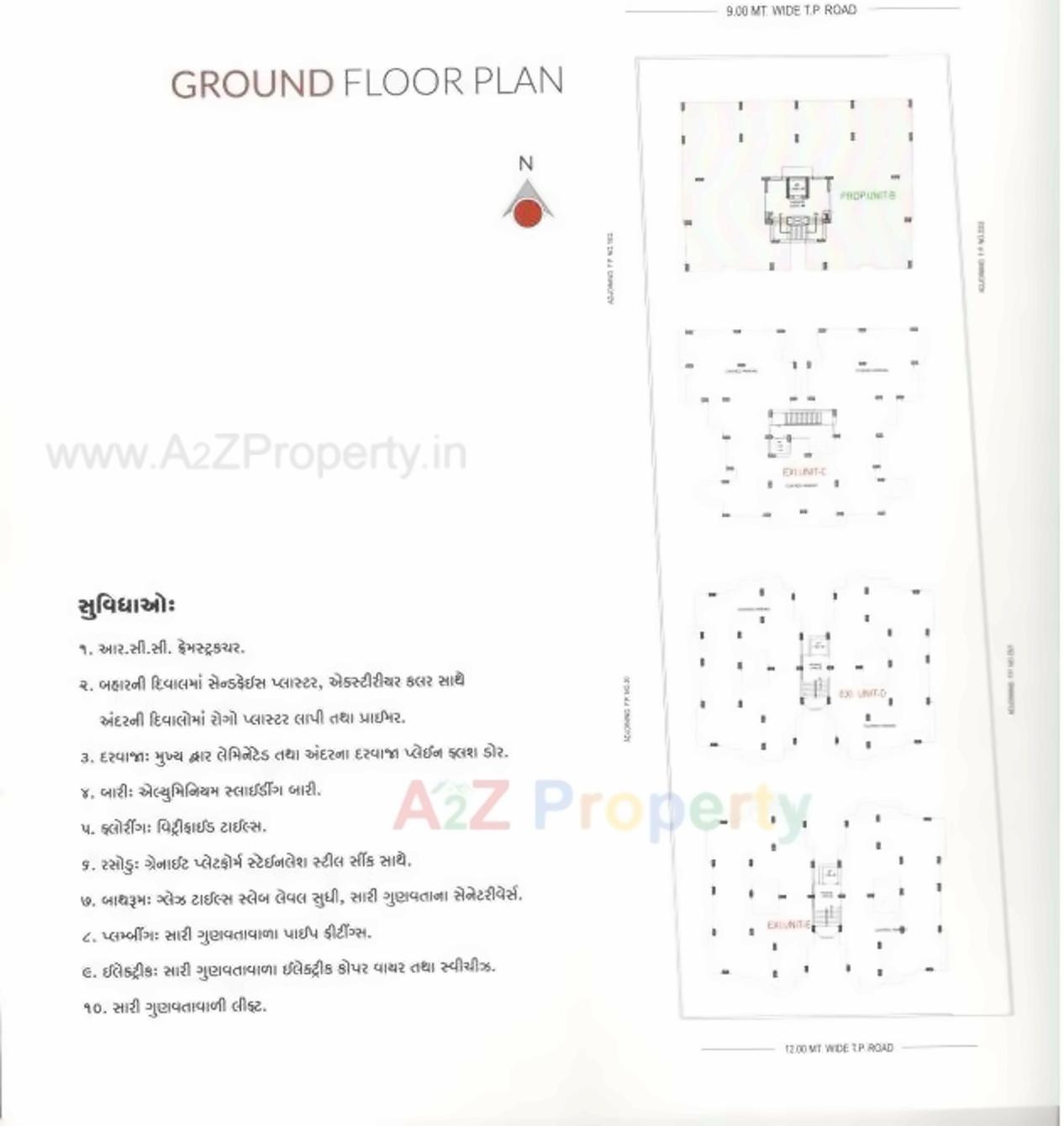  of real estate project Amee Residency located at Mavdi, Rajkot, Gujarat